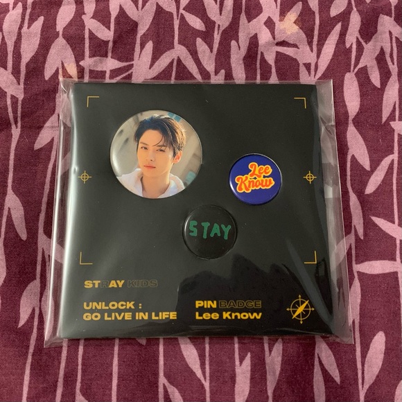 Kpop Stray Kids Unlock: Go Live In Life Merch Pin Badge Set - Picture 3 of 6